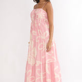 Lysette Pintuck Pleat Maxi Dress Floral