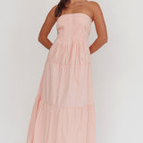 Deisa Pintuck Pleat Maxi Dress Cheek