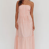Deisa Pintuck Pleat Maxi Dress Cheek