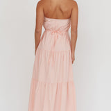 Deisa Pintuck Pleat Maxi Dress Cheek