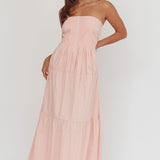 Deisa Pintuck Pleat Maxi Dress Cheek