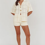 Sailor Knit Shorts Cream