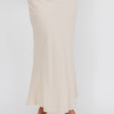 Post It Mid-Rise Maxi Skirt Cream