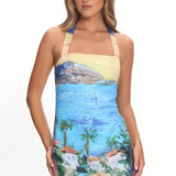 No Ordinary Girl Halterneck Mini Dress Blue