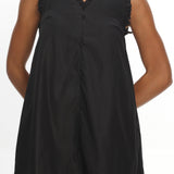 Marava Frill Trim Baby Doll Mini Dress Black
