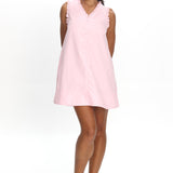 Marava Frill Trim Baby Doll Mini Dress Rosewater