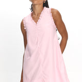 Marava Frill Trim Baby Doll Mini Dress Rosewater