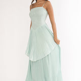 Delin Smocked Layered Maxi Dress Sage