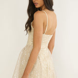 Roselisse Cami Strap Sequin Mini Dress Oyster