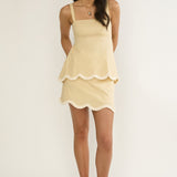 Marcelline Square Neckline Top Apricot