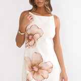 Tamora Tied Back Mini Dress Desert Print
