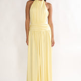 Trouville Backless Halter Maxi Dress Sunflower