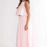 Starlina Wide Waistband Maxi Skirt Rosewater