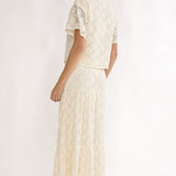 Sera Lane Crochet Maxi Skirt Cream