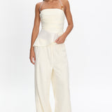 Tilah Drawstring Balloon Pants Cream