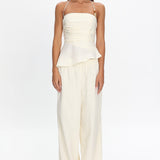Tilah Drawstring Balloon Pants Cream