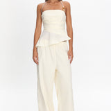Tilah Drawstring Balloon Pants Cream