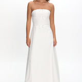 Celandra Bow Bodice Maxi Dress White
