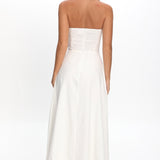 Celandra Bow Bodice Maxi Dress White