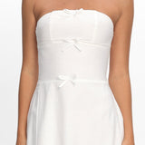 Celandra Bow Bodice Maxi Dress White