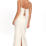 Alondra Textured Maxi Skirt Oatmeal