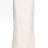 Alondra Textured Maxi Skirt Oatmeal