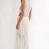 Eleesa Maxi Skirt Lace White