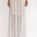 Eleesa Maxi Skirt Lace White
