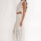 Eleesa Maxi Skirt Lace White