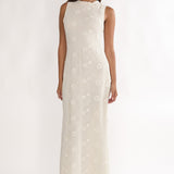 Kensi Sleeveless Crochet Maxi Dress Oat