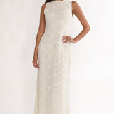 Kensi Sleeveless Crochet Maxi Dress Oat