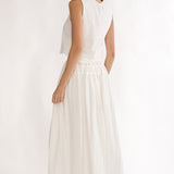 Beliza Lace Trim Skirt White