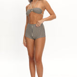 LIONESS Bloom Booty Short Beige Stripe