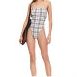 LIONESS Gigi One Piece Beige Plaid