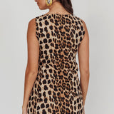 Rhode Island Shift Mini Dress Leopard