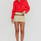 Cinder Crop Jacket Red