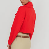Cinder Crop Jacket Red