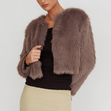 Snow Bunny Faux Fur Jacket Grey
