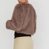 Snow Bunny Faux Fur Jacket Grey