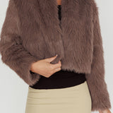 Snow Bunny Faux Fur Jacket Grey