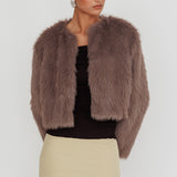 Snow Bunny Faux Fur Jacket Grey