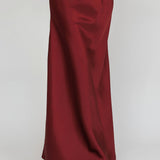 Cherubim Satin Maxi Skirt Wine