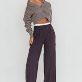 Netherlands Drop Shoulder Crop Cardigan Grey