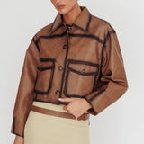 December Front Pocket Jacket Brown