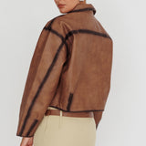 December Front Pocket Jacket Brown