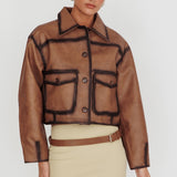 December Front Pocket Jacket Brown
