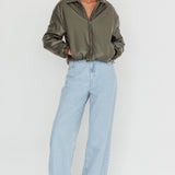 Faroe Drawstring Waist Puff Jacket Green
