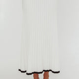 Yaeli Ribbed Knit Maxi Skirt White