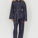 Belisse Straight Leg Pants Denim Blue