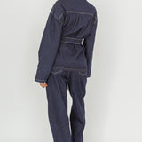 Belisse Straight Leg Pants Denim Blue